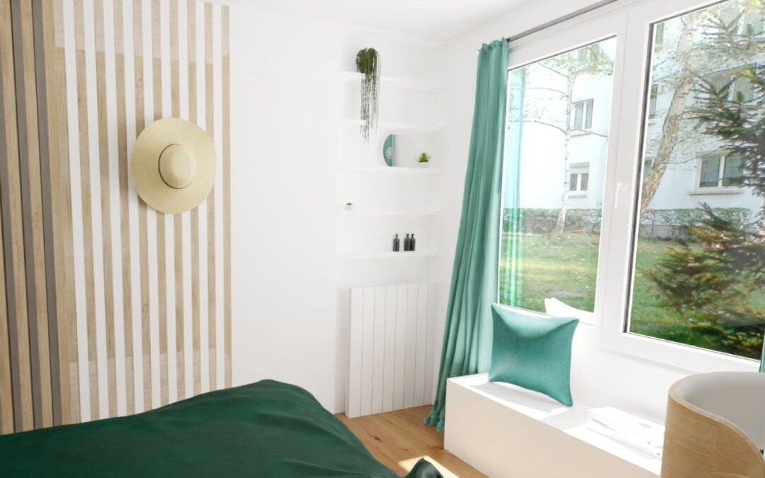 Une chambre turquoise