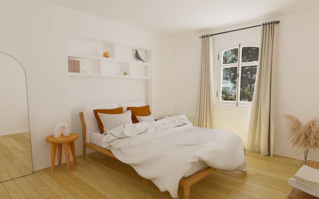 Une chambre parentale champêtre