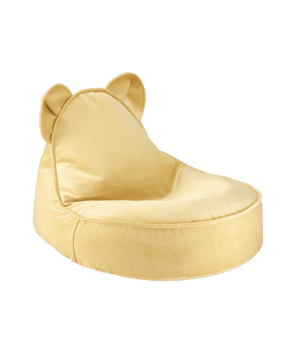 pouf poire jaune, décoration chambre enfant PODCAST-RÉNOVATION-HOLISTIQUE